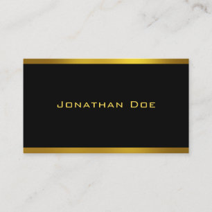 Modern Elegant Black And Gold Cool Design Template Business Card