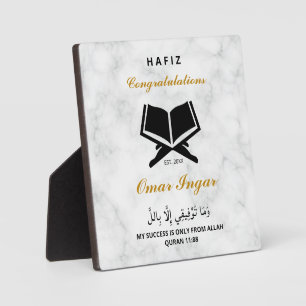 Modern Elegant Black and Gold Graduation Keepsake Plaque