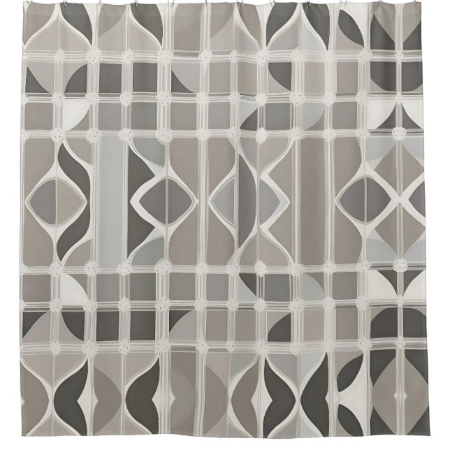 Modern Elegant Black and White Geometric Patterned (Front)