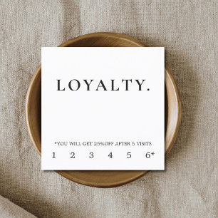 Modern Elegant Black and White Loyalty Card