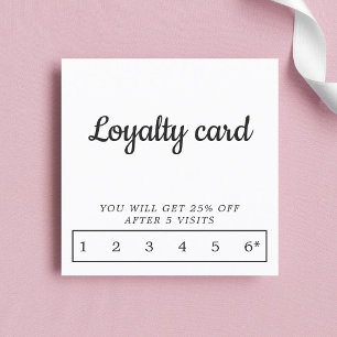 Modern Elegant Black and White Loyalty Card