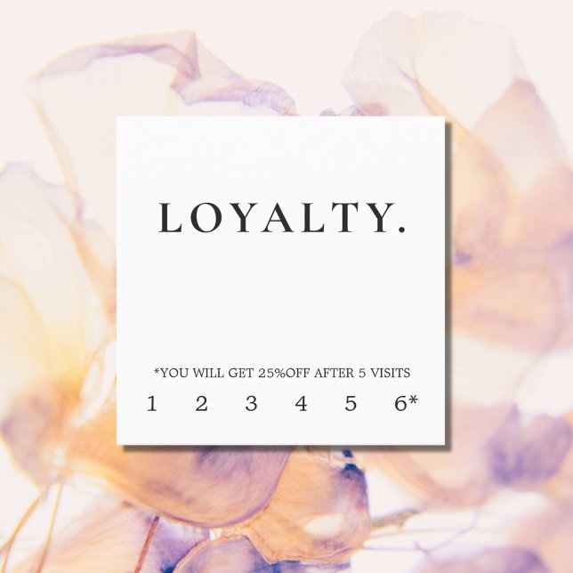 Modern Elegant Black and White Loyalty Card (Creator Uploaded)