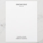 Modern Elegant Black And White Minimalist Template Letterhead<br><div class="desc">Modern Elegant Black And White Minimalist Template Letterhead.</div>