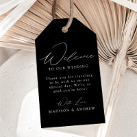 Modern Elegant Black and White Wedding Welcome