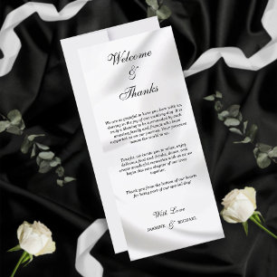 Modern Elegant Black and White Welcome and Thanks