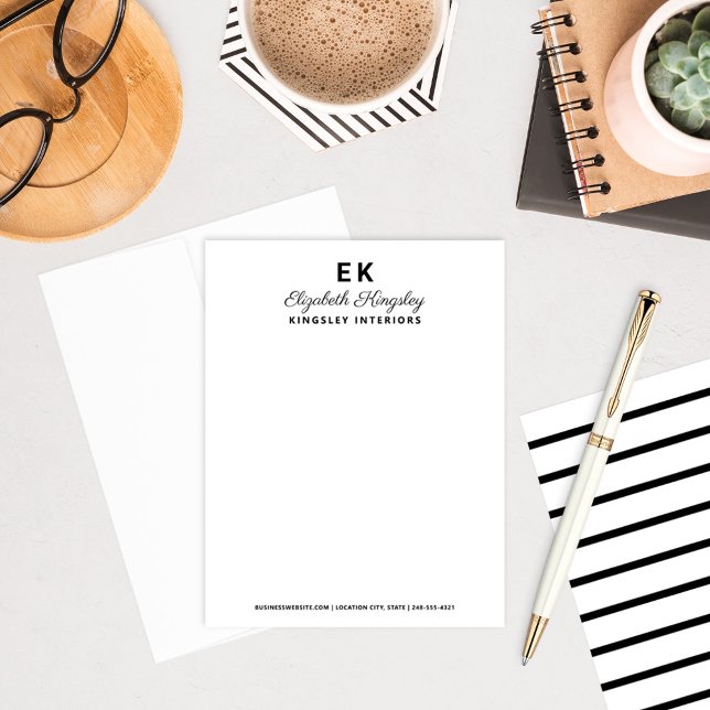 Modern Elegant Black Custom Name and Business Card (Creator Uploaded)