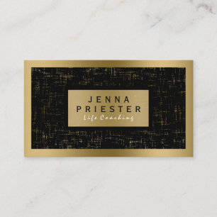 Modern Elegant Black & Gold Grunge Background Business Card