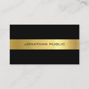 Modern Elegant Black Gold Professional Template Business Card