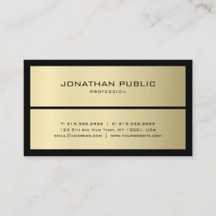 Modern Elegant Black & Gold Template Professional Business Card