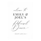 Modern Elegant Black Rehearsal Dinner Welcome
