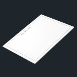 Modern Elegant Black White  Notepad<br><div class="desc">Modern black serif font on a white background. Keep track of to dos and daily reminders.</div>