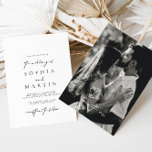 Modern Elegant Black & White Photo Wedding Invitation<br><div class="desc">Designed to coordinate with for the «Modern Classic» Wedding Invitation Collection. To change details,  click «Personalize». View the collection link on this page to see all of the matching items in this beautiful design or see the collection here: https://bit.ly/3rQMpxU</div>