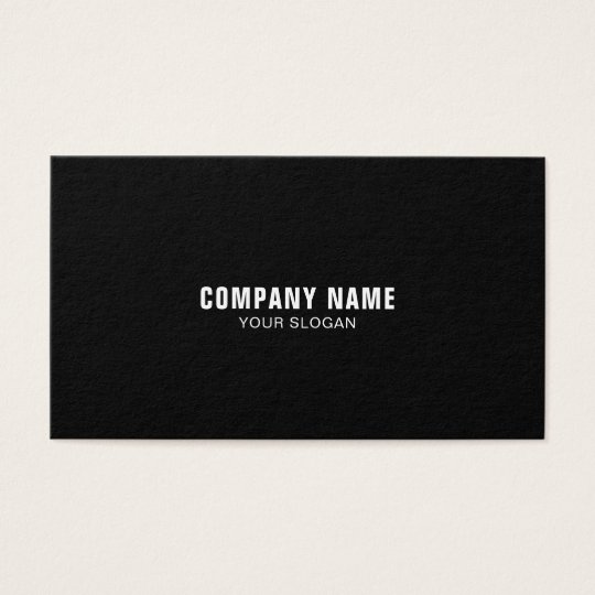 Modern Elegant Black White Simple Company Business Card