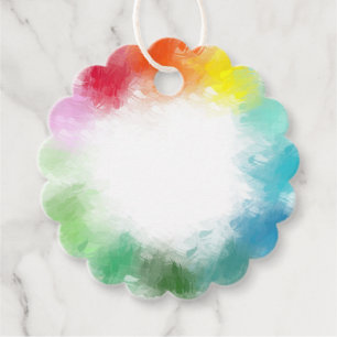 Modern Elegant Blank Template Colourful Abstract Favour Tags