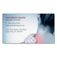 Modern Elegant Blue Photo Massage Therapist