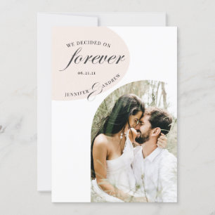 modern elegant blush photo save the date card