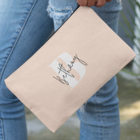 Modern Elegant Blush Pink Monogram