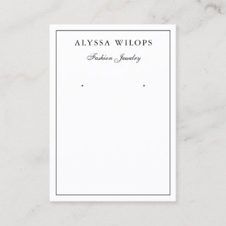 Modern Elegant Boho jewellery Earrings Display Car Business Card