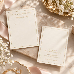 Modern Elegant Boho jewellery Earrings Display Car Business Card