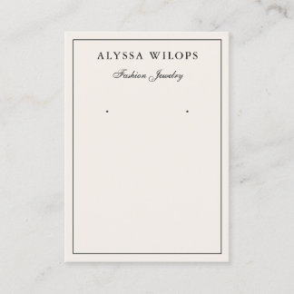 Modern Elegant Boho jewellery Earrings Display Car Business Card