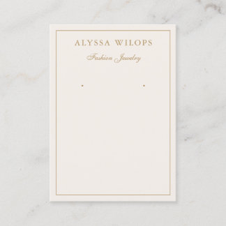 Modern Elegant Boho jewellery Earrings Display Car Business Card