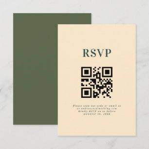Modern Elegant Boho Wedding Typography RSVP Card