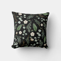 Modern Elegant Botanical Eucalyptus Black