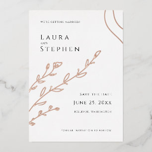 Modern Elegant Botanical Save the Date
