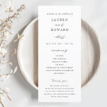 Modern Elegant Botanical Wedding Program<br><div class="desc">Custom-designed wedding program card featuring modern elegant calligraphy with botanical element.</div>