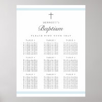 Modern Elegant Boys Baptism Seating Chart
