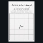 Modern Elegant Bridal Shower Bingo Game Flyer<br><div class="desc">Playing bridal shower bingo is a great ice breaker for your guests to have fun and compete with each other trying to see who can guess the bride-to-be's gifts. Part of the Alejandra collection.</div>