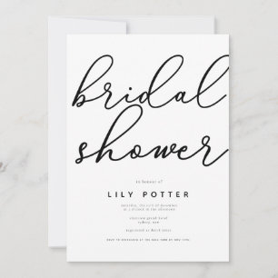 Modern Elegant Bridal Shower Invitation
