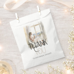 Modern Elegant Bride in Wedding Gown Bridal Shower Favour Bag