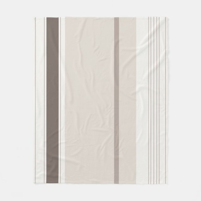 Modern Elegant Brown Beige Colour Harmony Fleece Blanket (Front)