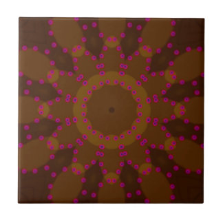 Modern elegant brown-pink rose design ceramic tile