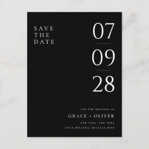 Modern Elegant Budget Wedding Save the Date Announcement Postcard