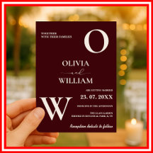 Modern Elegant Burgundy Wedding