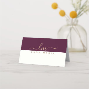 Modern Elegant Burgundy Wine Colour Loyalty Card