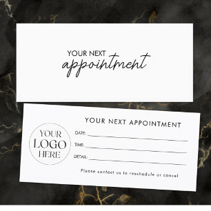 Modern Elegant Business Logo Appointment Card