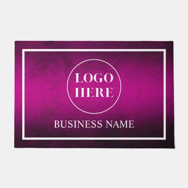 Modern Elegant Business Logo Doormat (Front)