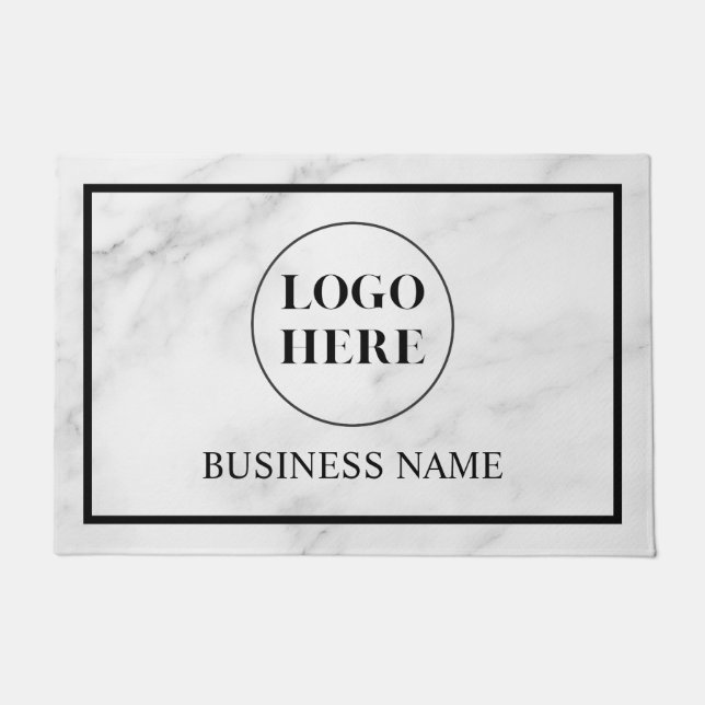 Modern Elegant Business Logo Doormat (Front)