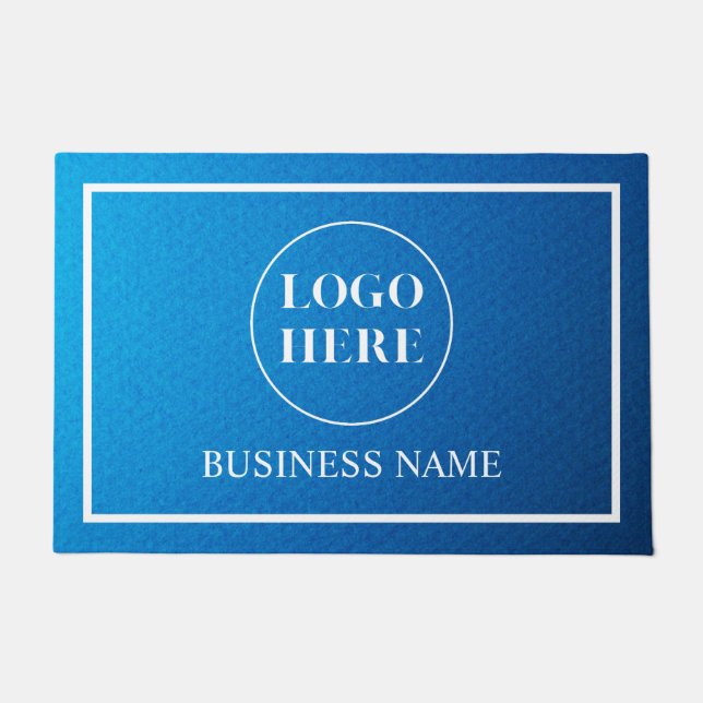 Modern Elegant Business Logo Doormat (Front)