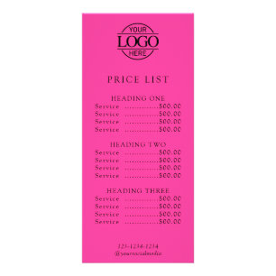 Modern Elegant Business Logo Salon Menu Price List