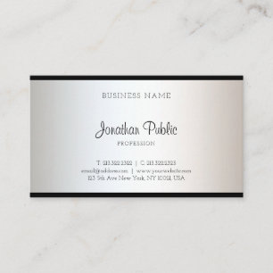 Modern Elegant Calligraphed Script Creative Plain Business Card