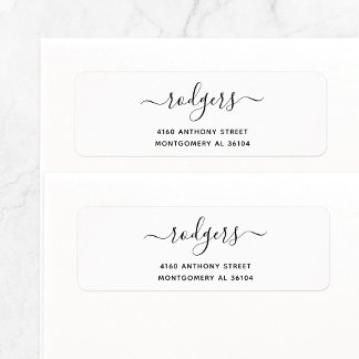 Modern Elegant Calligraphy 08 | Return Address