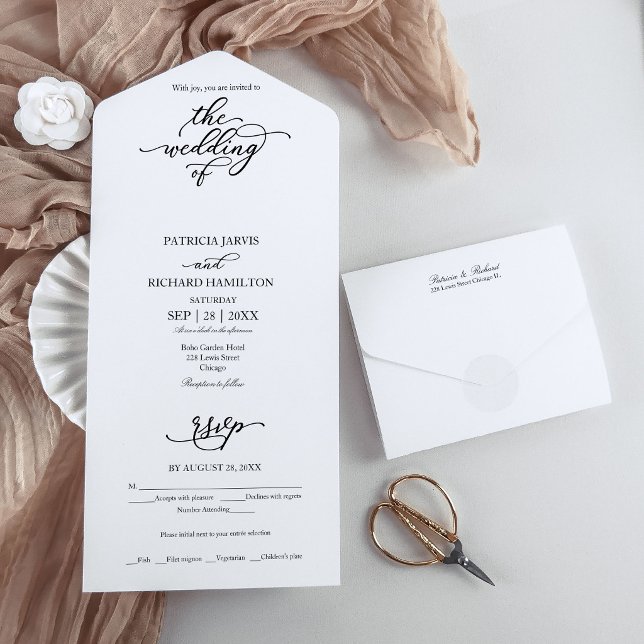 Modern Elegant Calligraphy All in One Wedding Card (Creator Uploaded)