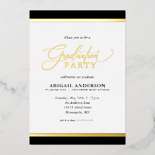 Modern Elegant Calligraphy Graduation Gold