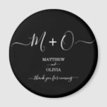 Modern Elegant Calligraphy Monogram Wedding Magnet<br><div class="desc">Personalize this modern and elegant wedding magnet with monogram/duogram joined by decorative swashes. Perfect give away gifts for your guests on your formal wedding.</div>