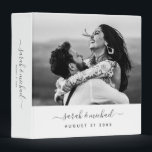 Modern Elegant Calligraphy Photo Wedding Album  Binder<br><div class="desc">This modern calligraphy photo 3 ring binder is perfect for a simple yet beautiful wedding album or planner. The neutral design features your names and wedding date in minimalist typography alongside a romantic,  whimsical script.</div>