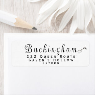 Modern Elegant Calligraphy Script Black Last Name